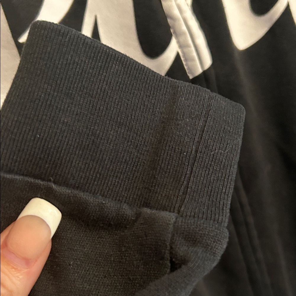 Pink Victoria Secret Black and Gray Zip-Up Hoodie - Picture 3 of 7